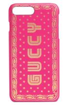 Gucci Guccy Logo Moon & Stars Leather Iphone 7/8 Case - Pink