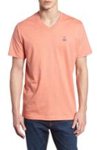 Men's Psycho Bunny V-neck T-shirt (s) - Orange
