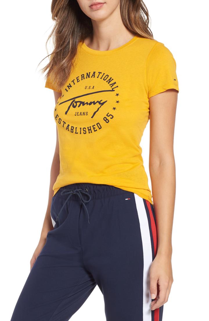 Women's Tommy Jeans Tjw Script Circle Tee