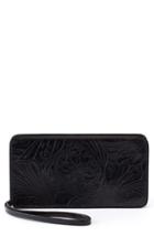 Women's Hobo Avis Leather Wallet - Black