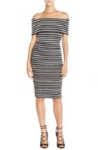 Women's Elliatt 'sculpture' Chevron Stripe Woven Sheath Dress