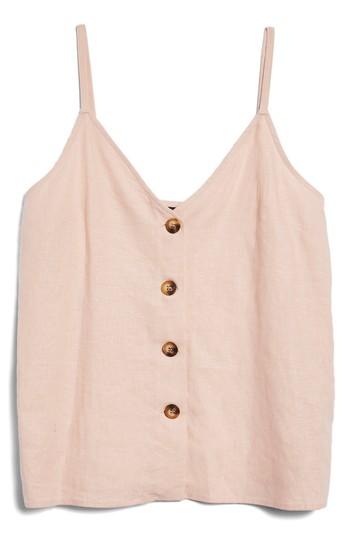 Women's Topshop Button Through Camisole Top Us (fits Like 0) - Pink