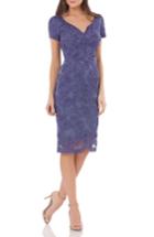 Women's Js Collections Soutache Mesh Sheath Dress - Purple