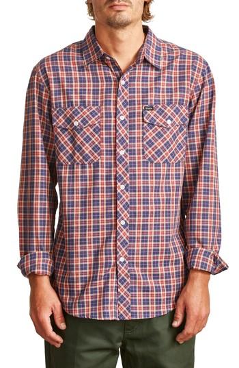 Men's Brixton Memphis Woven Shirt, Size - Blue