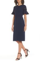 Women's Maggy London Ruffle Sleeve Sheath Dress - Blue