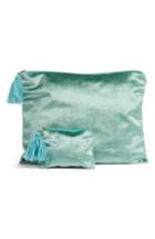 Levtex Set Of 2 Velvet Storage Bags - Green