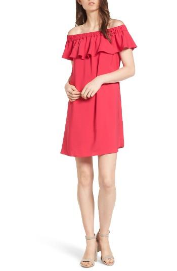 Women's Chelsea28 Off The Shoulder Crepe Dress - Pink