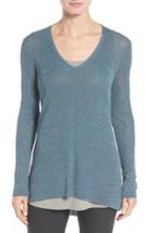 Women's Eileen Fisher Organic Linen Blend V-neck Sweater