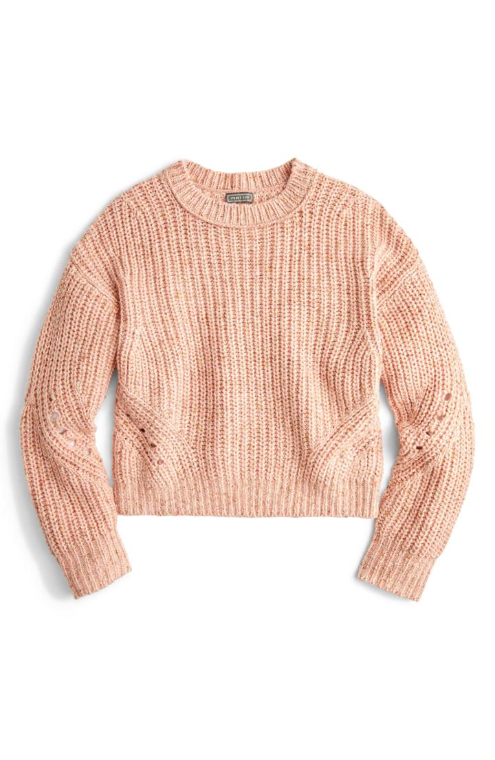 Women's J.crew Point Sur Chunky Rib Crewneck Sweater