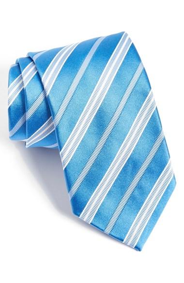 Men's David Donahue Stripe Silk Tie