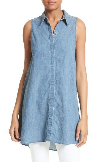 Women's Alice + Olivia Anisa Sleeveless Chambray Tunic