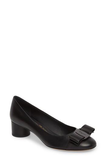 Women's Salvatore Ferragamo Ivrea Bow Pump B - Black