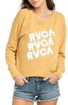 Women's Rvca Slice Sweatshirt - Yellow