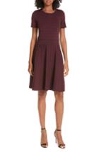 Women's Cece Swiss Dot Sleeve Fit & Flare Knit Dress - Black
