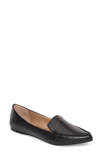 Women's Steve Madden Feather Loafer Flat M - Black