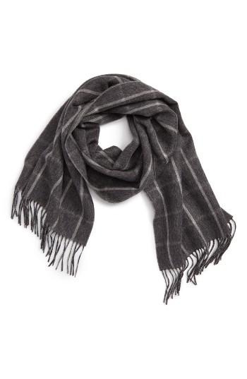 Men's Andrew Stewart Windowpane Cashmere Scarf