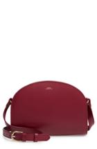 A.p.c. Sac Demi Lune Leather Crossbody Bag - Red