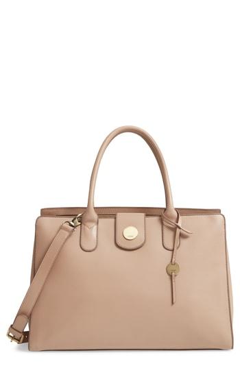 Lodis Los Angeles Rodeo Under Lock & Key - Gwyneth Rfid Leather Tote - Beige