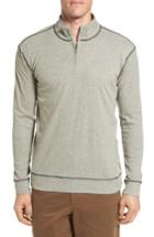 Men's Vintage 1946 Drop Needle Quarter Zip Sweater, Size - Grey