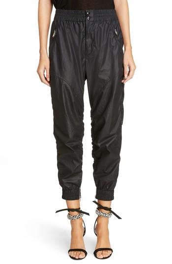 Women's Isabel Marant Coated Crop Jogger Pants Us / 34 Fr - Black