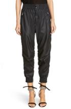 Women's Isabel Marant Coated Crop Jogger Pants Us / 34 Fr - Black