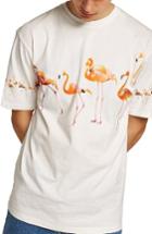 Men's Topman Oversize Flamingo Graphic T-shirt - Ivory