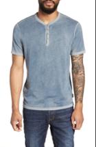 Men's John Varvatos Star Usa Fit Henley, Size X-small - Blue