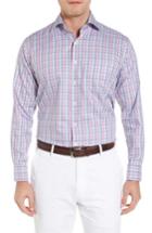 Men's Peter Millar Crown Soft Daybreak Regular Fit Check Sport Shirt - Pink