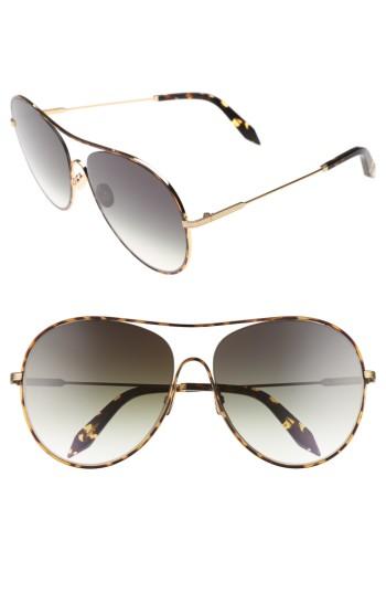 Women's Victoria Beckham Loop 63mm Oversize Round Sunglasses - Aurora