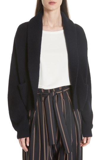 Women's Vince Ribbed Crop Cardigan - Blue