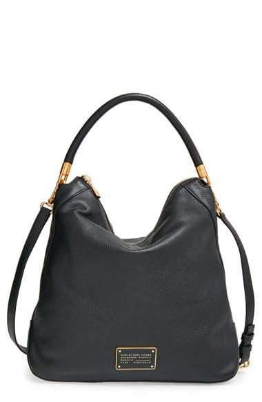 Marc By Marc Jacobs 'new Too Hot To Handle' Leather Hobo - Black