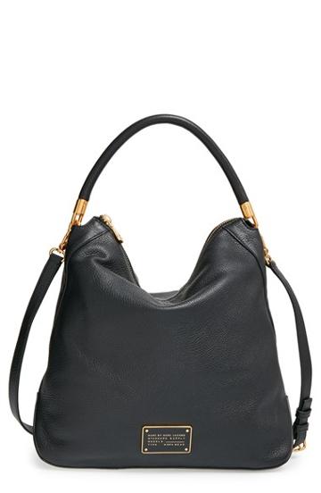 Marc By Marc Jacobs 'new Too Hot To Handle' Leather Hobo - Black
