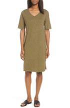 Women's Eileen Fisher Hemp & Organic Cotton Shift Dress, Size - Green
