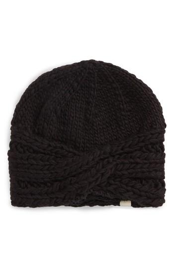 Women's Nirvanna Designs Lana Turban Cabled Wool Beanie -