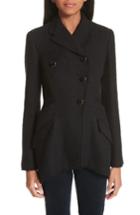 Women's Proenza Schouler Asymmetrical Placket Tweed Jacket - Black