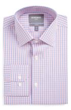 Men's Bonobos Jetsetter Slim Fit Check Stretch Dress Shirt 35 - Pink