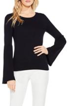 Women's Vince Camuto Ribbed Bell Sleeve Sweater - Black