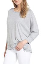 Women's Caslon Dolman Sleeve Slub Knit Tee - Grey