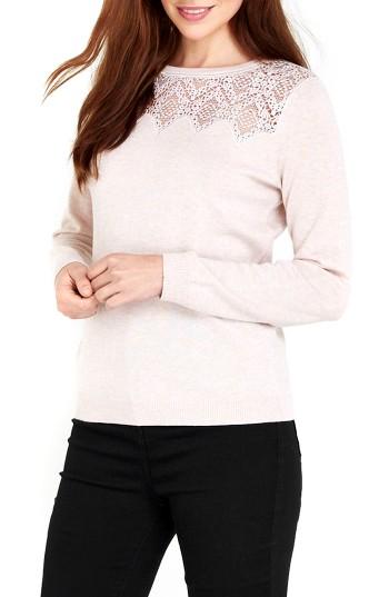 Women's Wallis Lace Yoke Pullover Us / 8 Uk - Pink