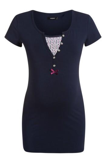 Women's Noppies 'elise' Stretch Jersey Maternity/nursing Top, Size - Blue
