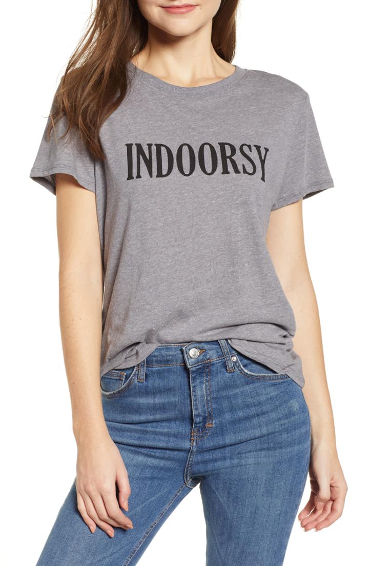 Women's Sub Urban Riot Indoorsy Graphic Tee - Grey
