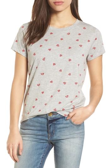 Women's Lucky Brand Heart Tee - Grey