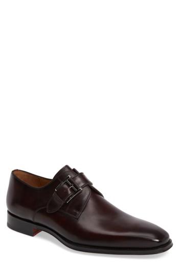 Men's Magnanni Marco Monk Strap Loafer M - Burgundy