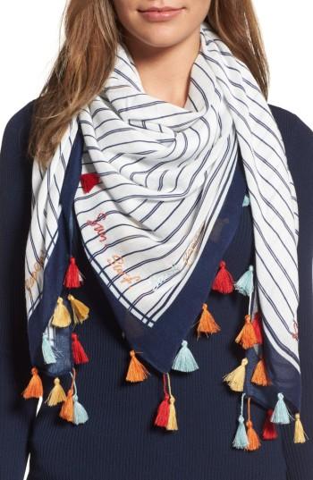 Women's Rebecca Minkoff Sun Surf Sand Repeat Square Scarf, Size - White
