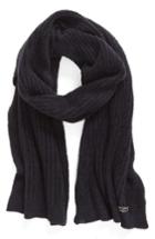 Women's Barefoot Dreams Cozychic Lite Ribbed Scarf, Size - Black