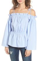 Women's 4si3nna Off The Shoulder Top - Blue