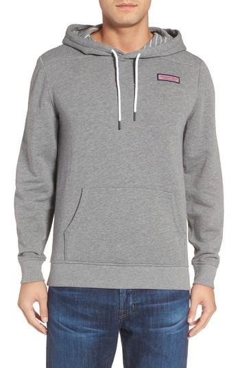 Men's Vineyard Vines Washed Cotton Pullover Hoodie - Grey