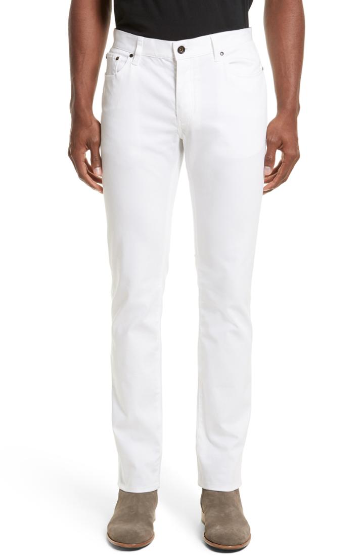 Men's John Varvatos Slim Fit Five Pocket Pants R - White