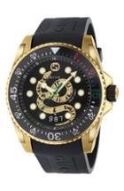Men's Gucci Dive Snake Rubber Strap Watch, 45mm