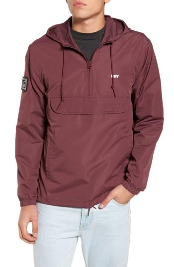 Men's Obey Crosstown Anorak - Purple